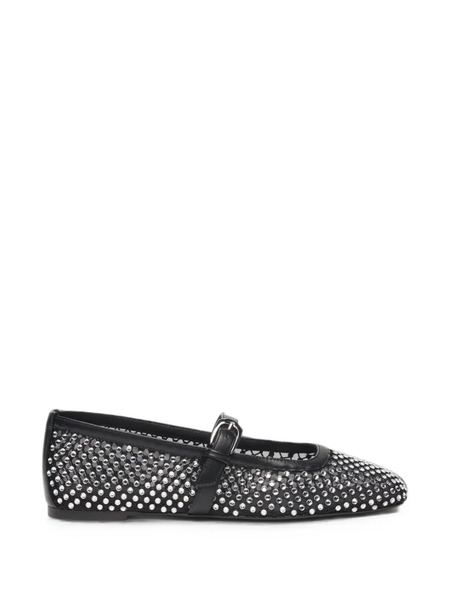  Stuart Weitzman Crystal-embellished Mesh Ballet Flats - Negro 