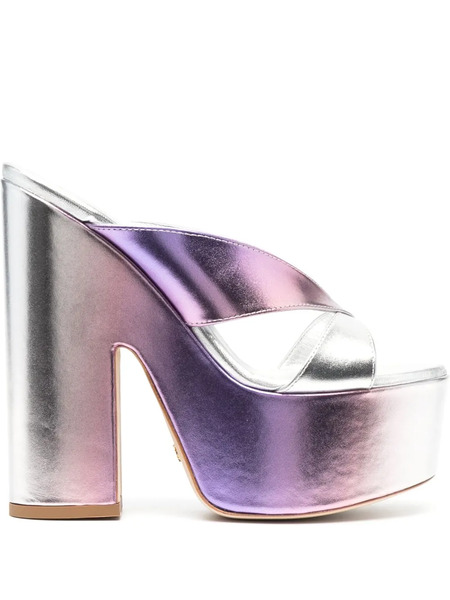  Stuart Weitzman Mules Con Tacón De 160mm Y Puntera Abierta - Morado 
