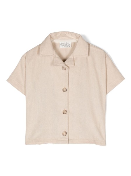  Studio Clay Camisa Con Botones Y Manga Corta - Neutro 