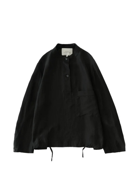  Studio Nicholson Camisa Baye De Sarga Con Bolsillo - Negro 