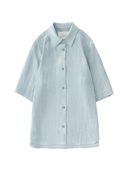  Studio Nicholson Camisa Estes Con Bolsillo De Parche - Azul 