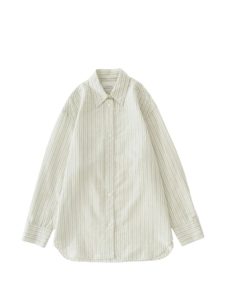  Studio Nicholson Camisa Rouen A Rayas - Neutro 