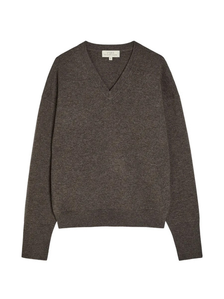  Studio Nicholson Jersey Con Cuello En V - Marrón 