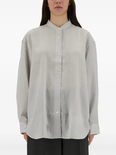  Studio Nicholson Top A Rayas Sin Cuello - Gris 