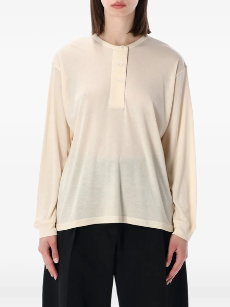  Studio Nicholson Top Rutas Con Cuello Henley - Neutro 