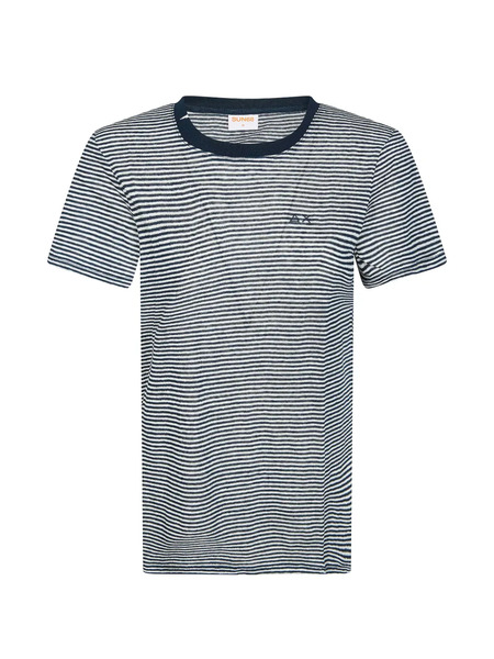  Sun68 Camiseta A Rayas - Azul 