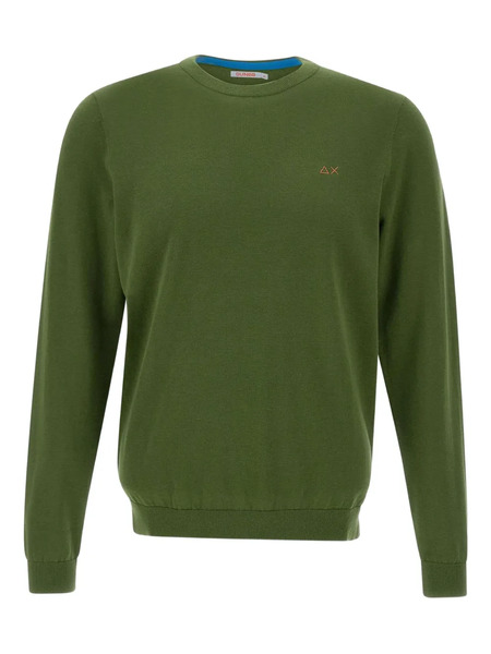  Sun68 Jersey De Algodón Con Cuello Redondo - Verde 