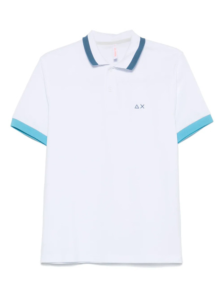  Sun68 Polo Con Rayas En Contraste - Blanco 