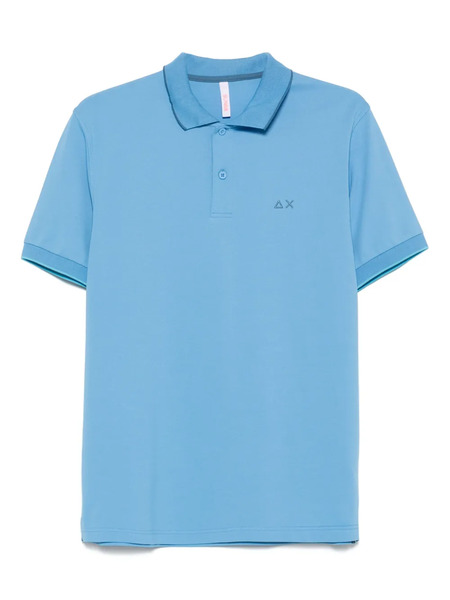  Sun68 Polo Con Ribete En Contraste - Azul 