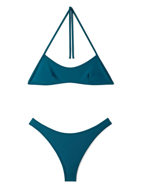  Sunnei Bikini Reversible A Rayas - Verde 
