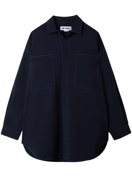  Sunnei Camisa Oversize - Azul 