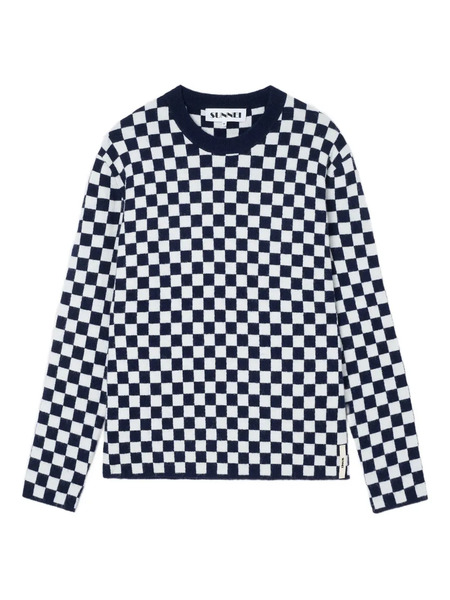 Sunnei Jersey A Cuadros - Azul 