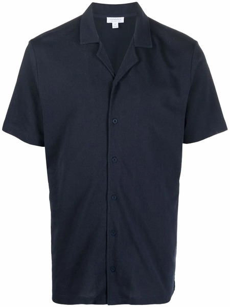  Sunspel Polo Con Botones - Azul 
