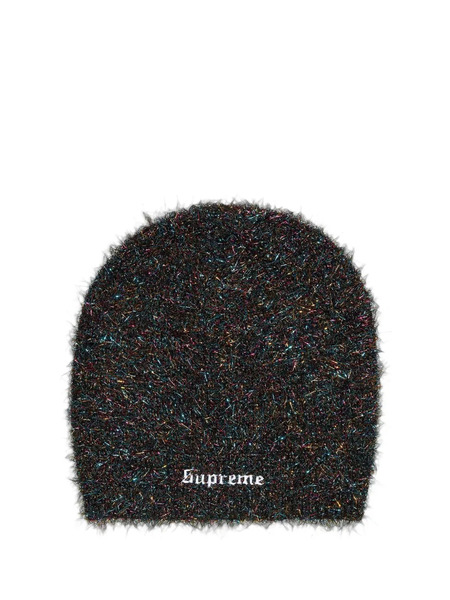  Supreme Gorro Con Efecto Brillante - Negro 