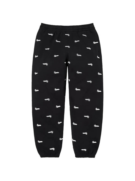  Supreme Pantalones De Chándal Repeat Script - Negro 
