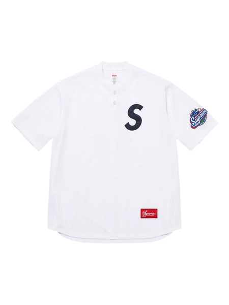  Supreme Top S Logo Henley - Blanco 