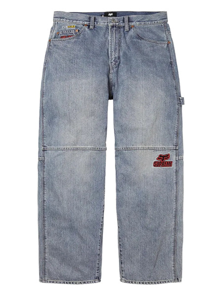  Supreme Vaqueros Con Logo De Supreme X Fox Racing® - Azul 