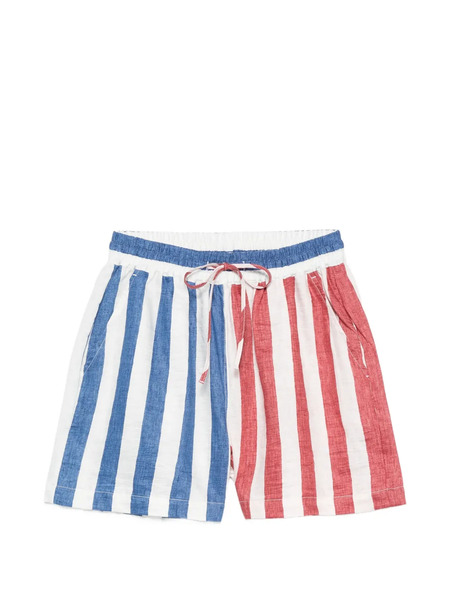  Susanna Blu Shorts A Rayas Con Cordones - Blanco 