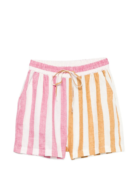 Susanna Blu Shorts A Rayas Con Cordones - Blanco 