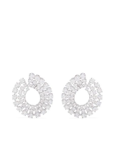  Swarovski Pendientes De Aro Matrix - Blanco 