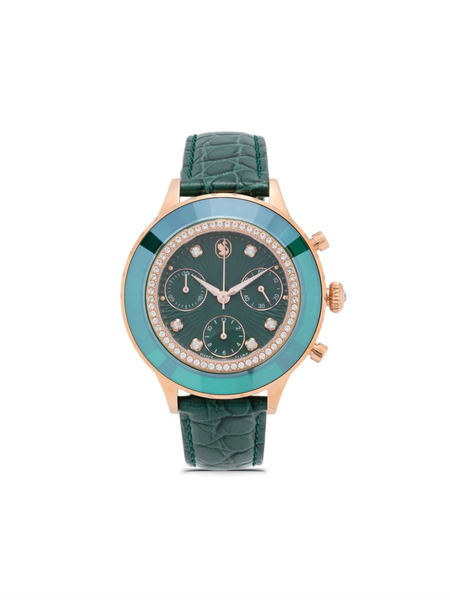  Swarovski Reloj Octea Chrono De 37 Mm - Verde 