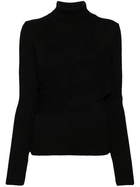  System Jersey Con Diseño Cruzado - Negro 