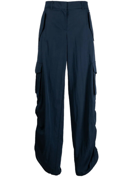  System Pantalones Anchos Con Cordones - Azul 