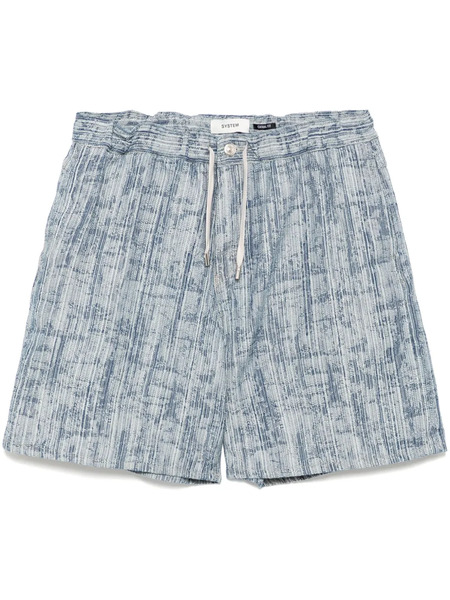  System Pantalones Vaqueros Cortos Dacquard - Ny Navy 