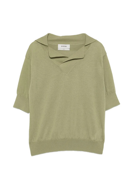  System Top Con Cuello En V - Verde 