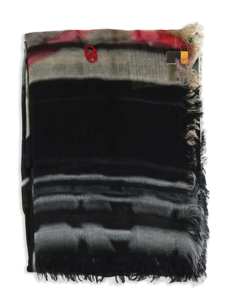  Talking Walls Bufanda Con Flecos - Negro 