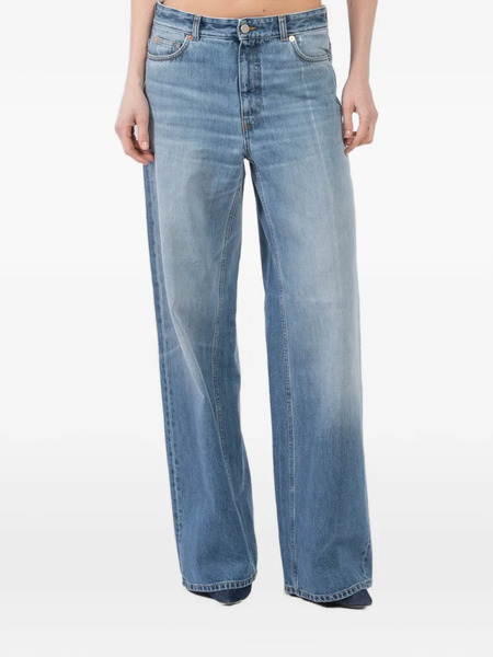  Teurn Studios Vaqueros Boyfriend Con Detalle Desgastado - Azul 