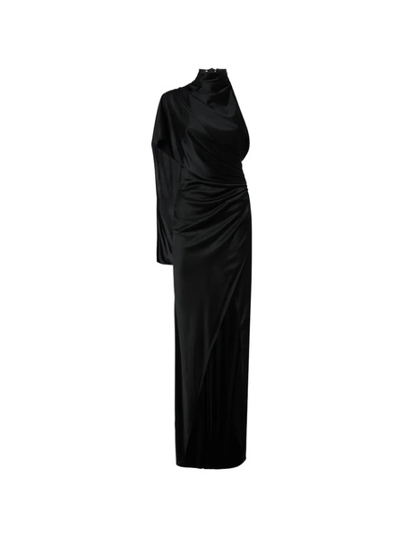  The Andamane Vestido Largo Drapeado - Negro 