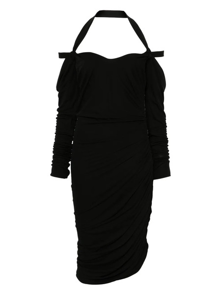  The Attico Vestido Midi De Manga Larga - Negro 