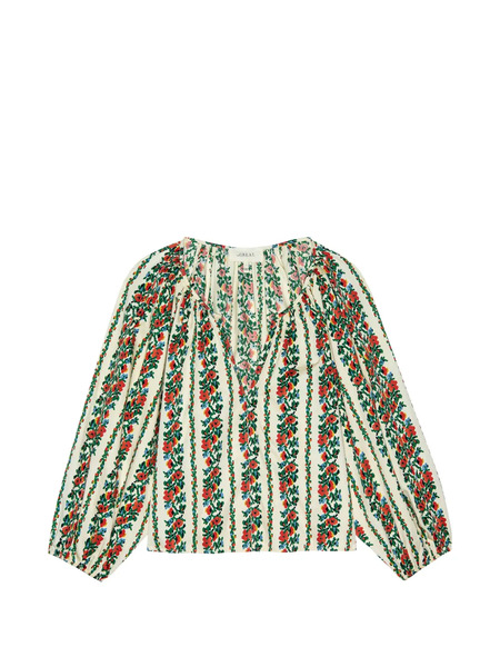  The Great. Top Chariot Con Estampado Floral - Neutro 