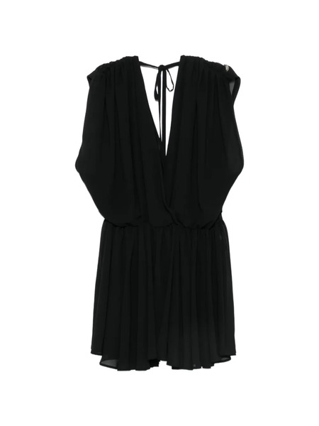  The M.. Vestido Corto Emily Drapeado - Negro 