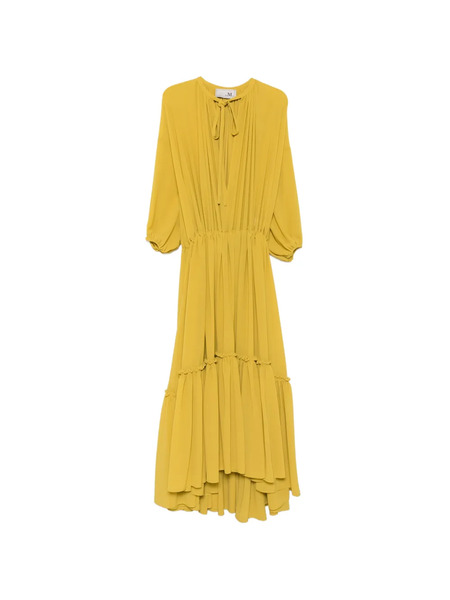  The M.. Vestido Largo Con Volantes - Amarillo 