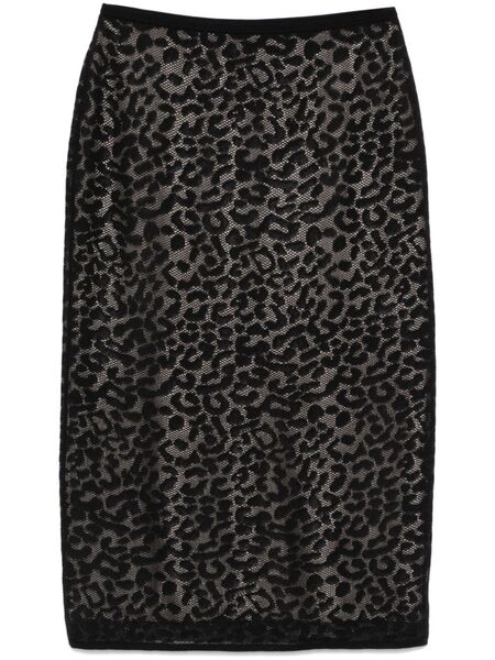 Theory Falda Midi Con Encaje - Negro 