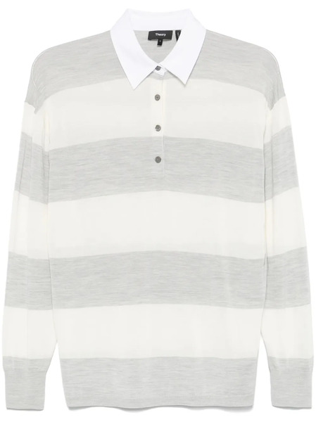  Theory Polo A Rayas - Gris 