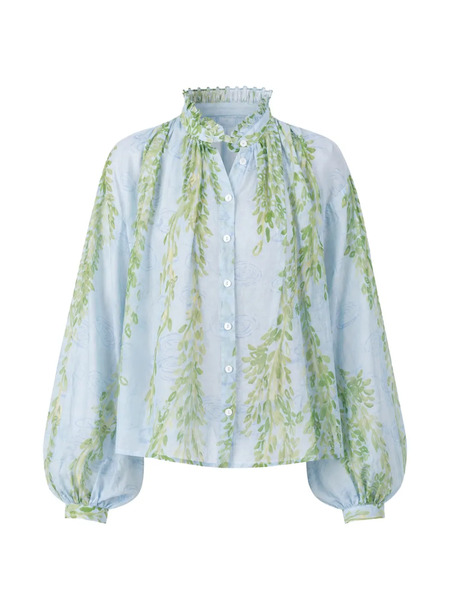  Thierry Colson Slava Floral-print Blouse - Azul 