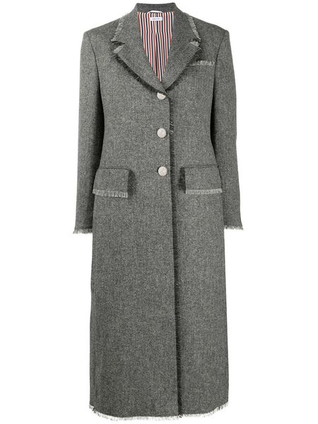 Thom Browne Abrigo Con Rayas Rwb - Gris 