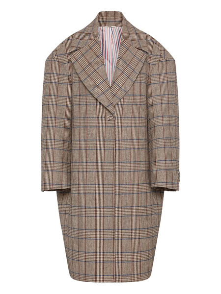  Thom Browne Abrigo Hunting De Tweed - Marrón 