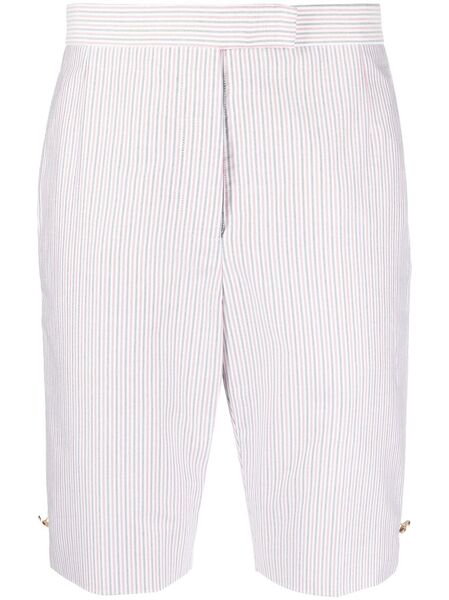  Thom Browne Bermudas A Rayas - Blanco 