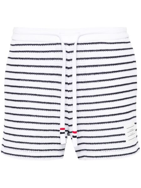  Thom Browne Bermudas A Rayas - Blanco 