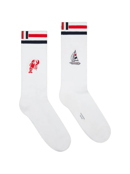  Thom Browne Calcetines Rwb Funmix - Blanco 