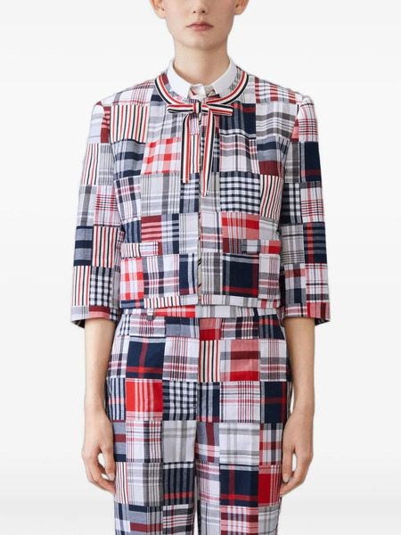  Thom Browne Cárdigan Con Diseño Patchwork - Azul 