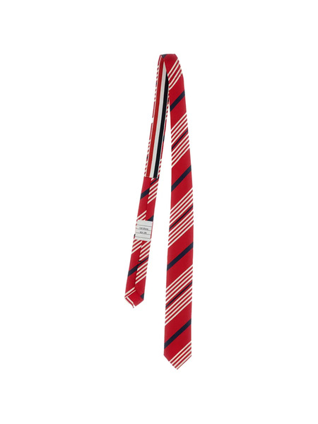  Thom Browne Corbata A Rayas - Rojo 