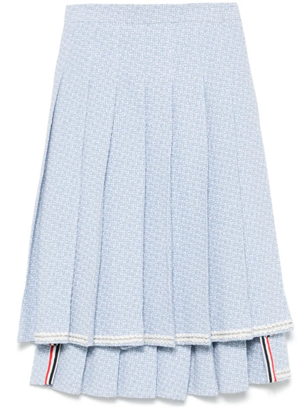  Thom Browne Falda Midi Plisada - Azul 