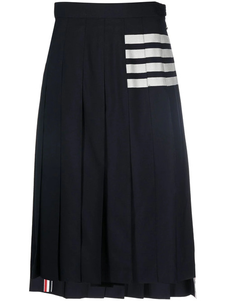  Thom Browne Falda Plisada A Rayas - Azul 