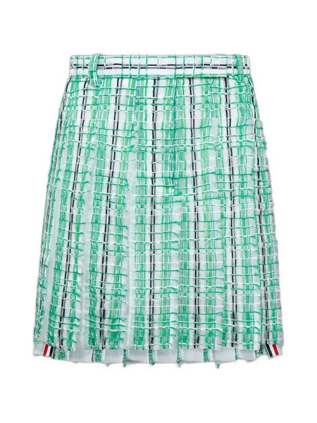  Thom Browne Falda Plisada A Rayas - Verde 