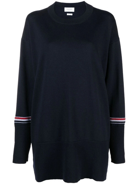  Thom Browne Jersey Con Cuello Redondo - Azul 